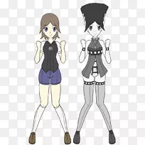 小说头饰插图服装制服白沙色键