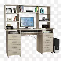 电脑桌、桌子、家具、电脑机箱和机壳.桌子