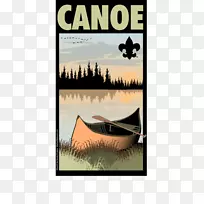 产品设计摄影海报-独木舟剪贴画