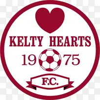 凯蒂·赫斯·F·C。凯蒂·赫斯特在米德洛提安F.C.的足球之心。-足球