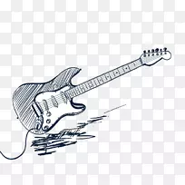 绘制电吉他草图图形.电吉他