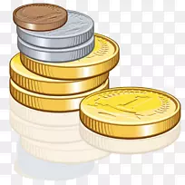 剪贴画电脑图标金币形象硬币