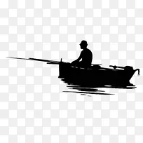 渔民剪贴画图形渔船.钓鱼