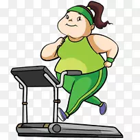 做运动的人(北极光剪贴画)锻炼身体健康图形-女性