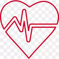 剪辑艺术心脏心电图心脏病学计算机图标-心脏