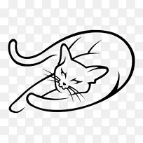 野猫纹身风格袖子纹身-猫
