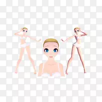 男性手指人类行为卡通-身体mmd