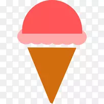 冰淇淋锥夹艺术食品华夫饼冰淇淋