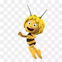 蜜蜂翻转png图片剪辑艺术-蜜蜂玛雅