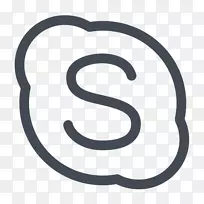 剪贴画品牌线标志编号-skype图标