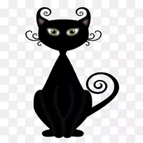 孟买猫万圣节黑猫女巫猫