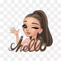 Ariana Grande emoji月色绘画图像-Ariana Grande