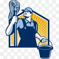 清洁清洁工拖把清洁女佣服务-水桶