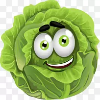卷心菜剪贴画图形蔬菜插图-卷心菜