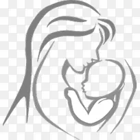 剪辑艺术怀孕助产婴儿符号-怀孕