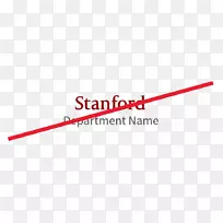 斯坦福大学标志字形线品牌线