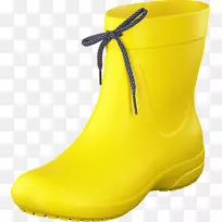 Crocs免费提供免费的短雨靴，女式雨靴，鞋，威灵顿靴