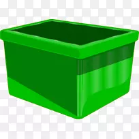 夹艺术垃圾桶和废纸篮，回收箱，绿色垃圾箱