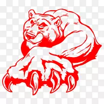 北极熊剪贴画灰熊吉祥物熊