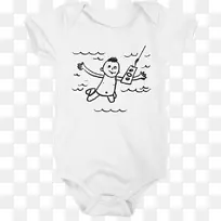 婴儿和幼童一件T恤，冲浪，一件连衣裙，t恤