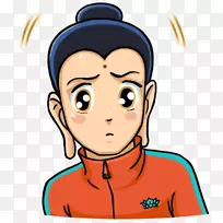 贴纸电报剪贴画线眼佛