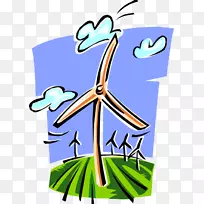 剪贴画风电场风电可再生能源发展-能源