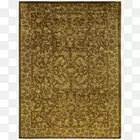 矩形花纹手绘地毯