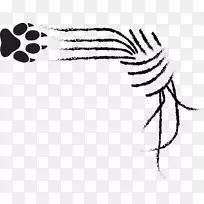 伯尔尼剪贴画艺术标志书法食肉动物-猫爪印