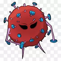 蓝点生物载体剪贴画-艾滋病病毒