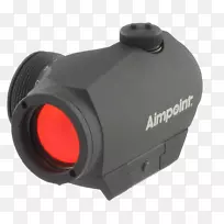 Aimpoint ab反射镜瞄准镜红色点瞄准点微型h-1 2 moa w/标准安装准直瞄准镜