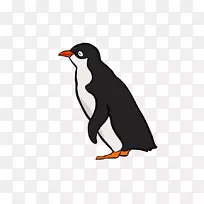 企鹅王剪贴画鸟类图形-企鹅