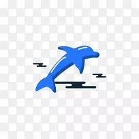 计算机图标png图片海豚蓝色图像海豚