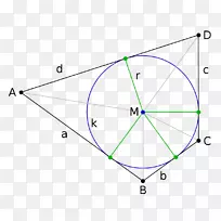 三角形切四边形圆-三角形