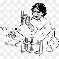 剪贴画实验室试管着色书图像科学烧杯