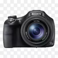 索尼数码相机-hx400v索尼数码相机hx 400 20.4 mp紧凑型数码相机-1080 p-黑色索尼点拍摄相机索尼公司-照相机