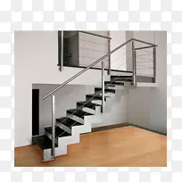 楼梯护栏扶手不锈钢锻铁玻璃