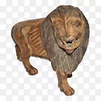 狮子猫雕/m/083 vt木雕-狮子