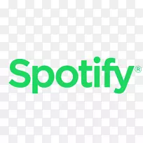 商标品牌字体绿色商标-LOGO Spotify透明