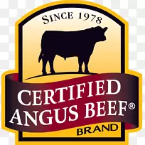 安格斯牛排汉堡标志牛肉肉