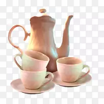 茶杯茶壶桌玻璃茶