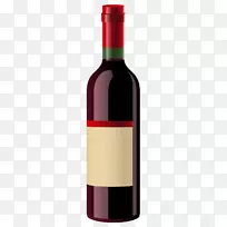红酒白葡萄酒剪辑艺术瓶-葡萄酒