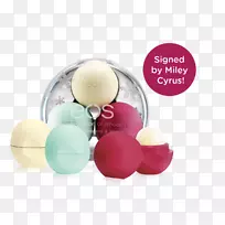 EOS 2-PC。南瓜香精和香草豆唇膏套装产品设计塑料-麦莉赛勒斯冰淇淋