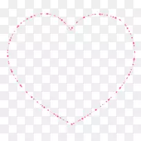心线点字体图案-婴儿粉红色的心