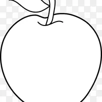剪贴画图像线艺术苹果图形-苹果