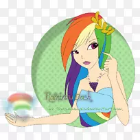 剪贴画美人鱼插图-美人鱼