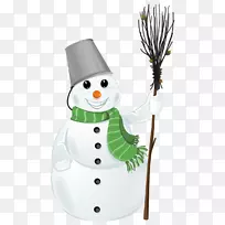 雪人剪贴画圣诞露天部分形象-雪人