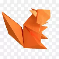 简易折纸动物纸折纸松鼠