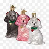 圣诞节装饰品，小狗，圣诞树，圣诞节，旧世界，圣诞贵宾，玻璃饰品-小狗