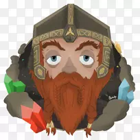 人类行为插图卡通面部毛发动物-吉姆利