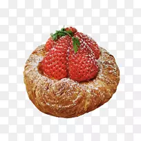 草莓馅饼天鹅绒露台蛋糕甜点-草莓